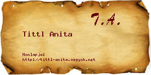 Tittl Anita névjegykártya